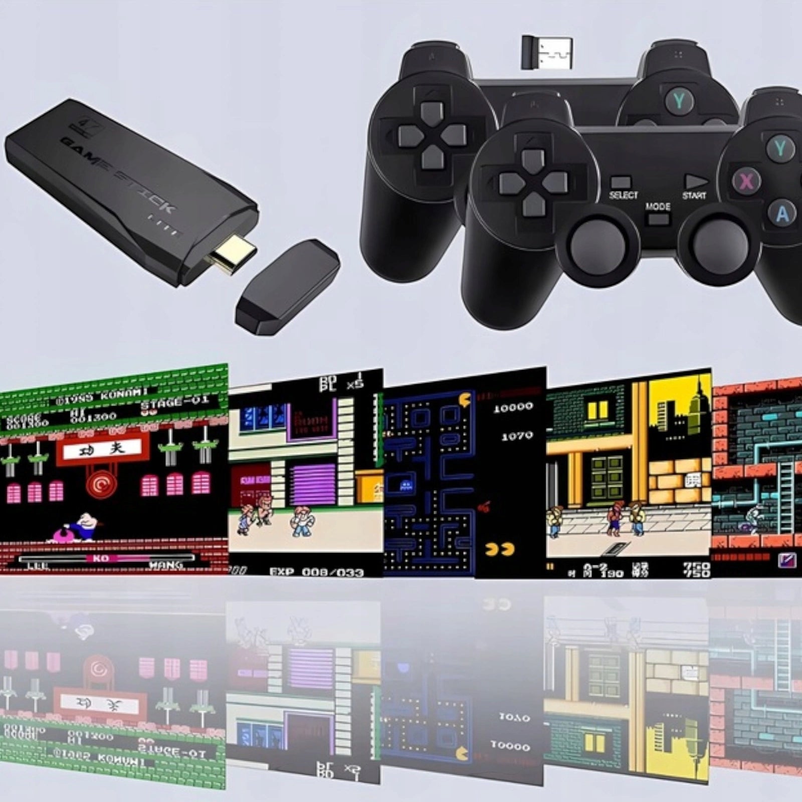 PROJECTOR LED CONSOLE GAME STICK PRO ANDROID 2 PADS GAME REMOTE CONTROL WIFI USB Packaging status original