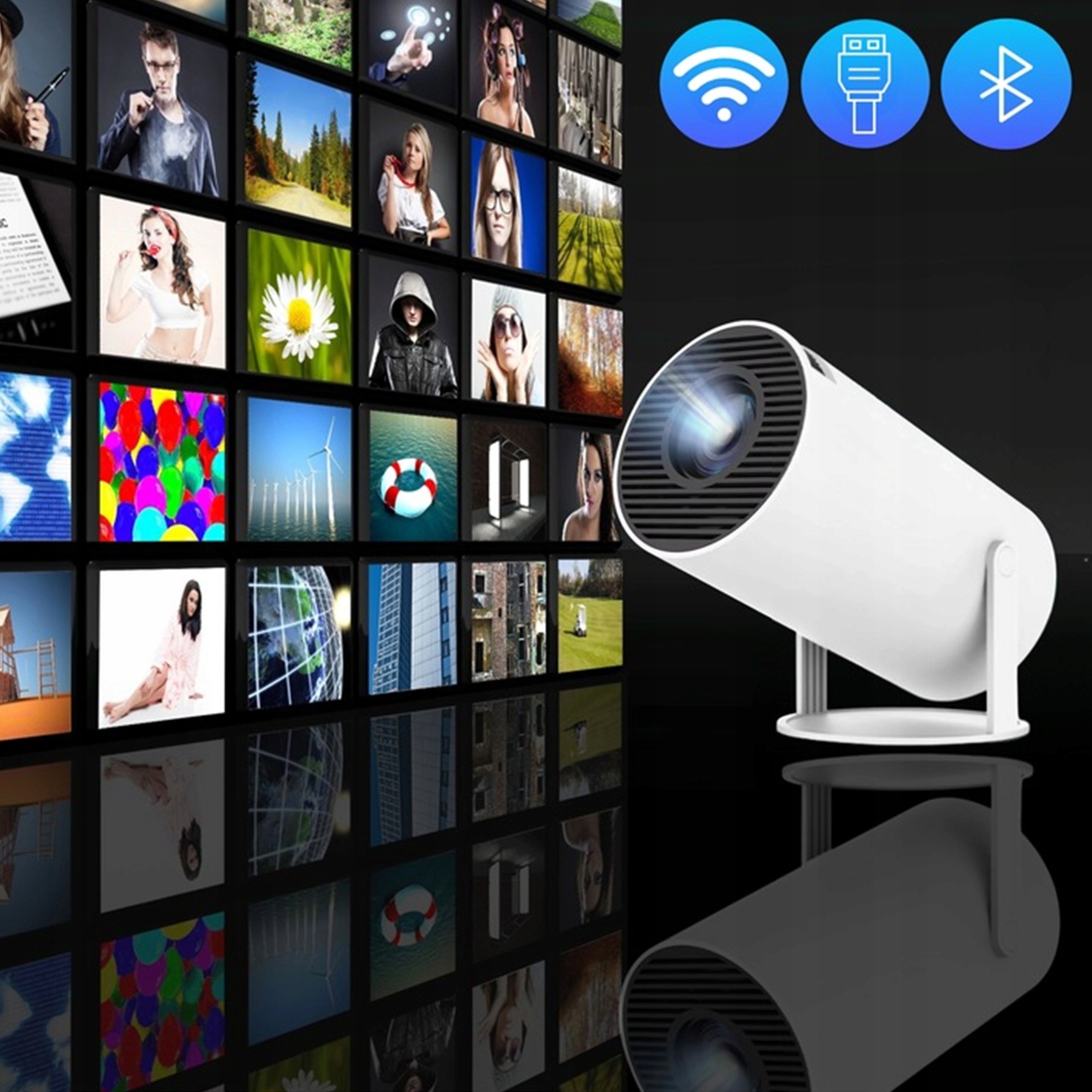 PROJECTOR LED PROJECTOR CONSOLE ANDROID PORTABLE 2 PADS GAME REMOTE CONTROL WIFI USB Model 5907419769731