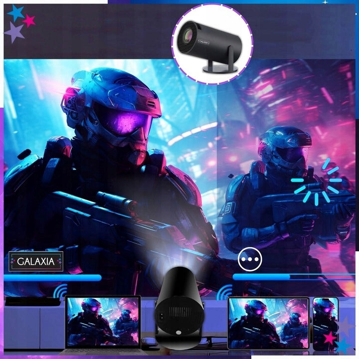 PROJECTOR LED WIFI FULL HD SMART TV ANDROID MINI PORTABLE BLACK Packaging status original