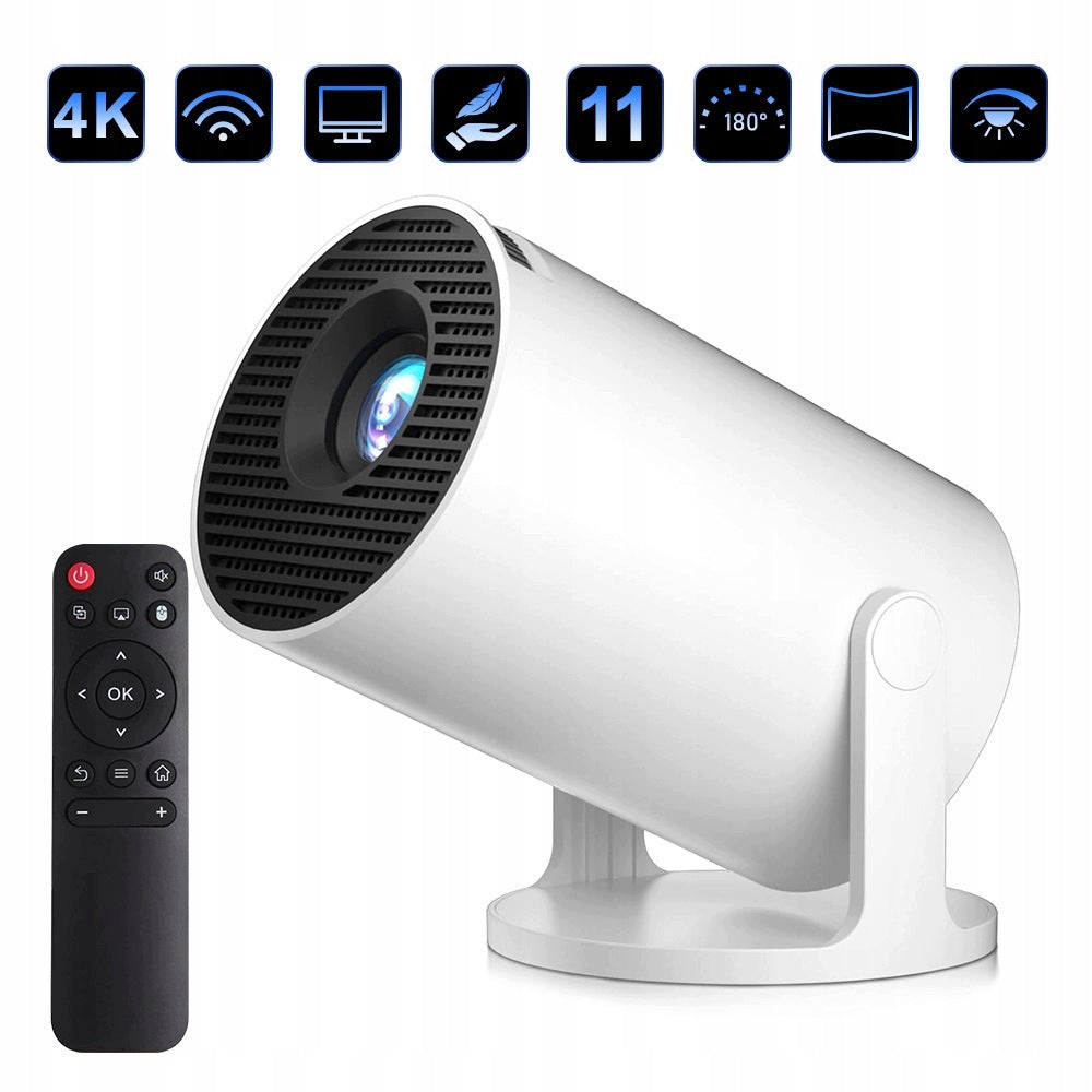 PROJECTOR MINI LED SMART TV ANDROID 4K ROTATING 180 HOME CINEMA