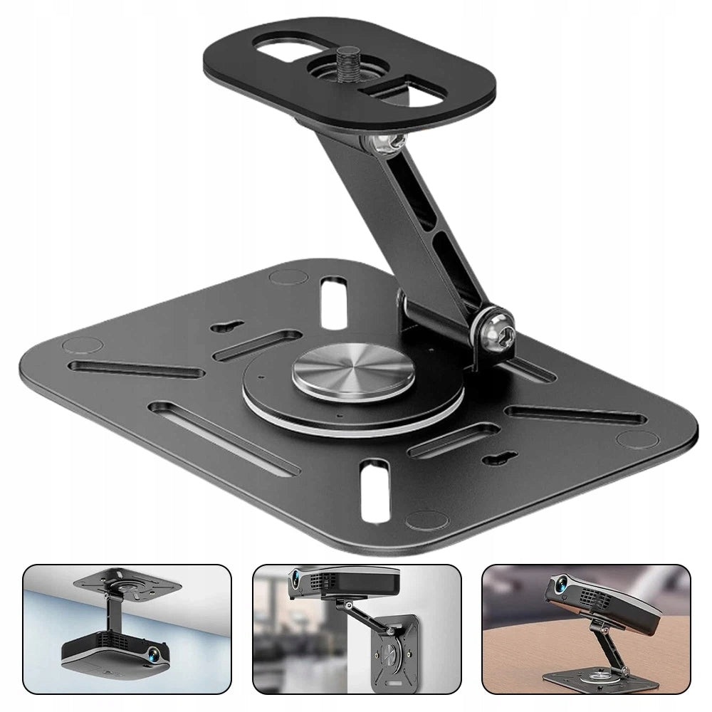 PROJECTOR MOUNT STAND ADJUSTABLE ROTATION 360° SCREW 1/4 INCH BLACK Model HG11927-AAAA-222