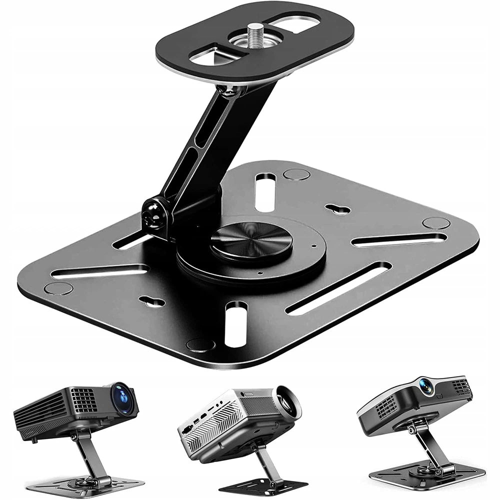 PROJECTOR MOUNT STAND ADJUSTABLE ROTATION 360° SCREW 1/4 INCH BLACK
