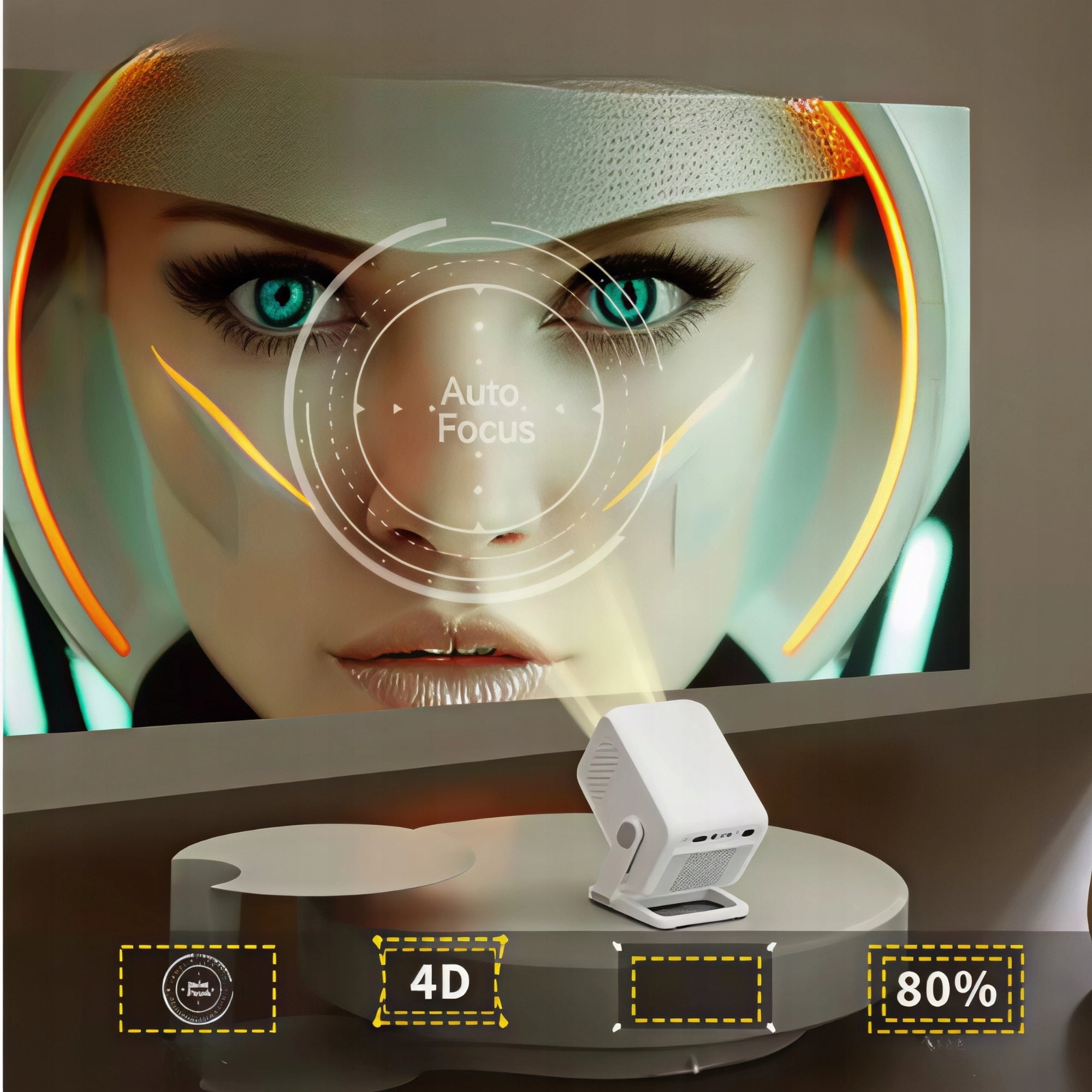 PROJECTOR PORTABLE ROTARY HY310XMAGCUBIC SMART+micro-cloths Manufacturer code projektor rzutnik wyświetlacz przenośny hd 4k