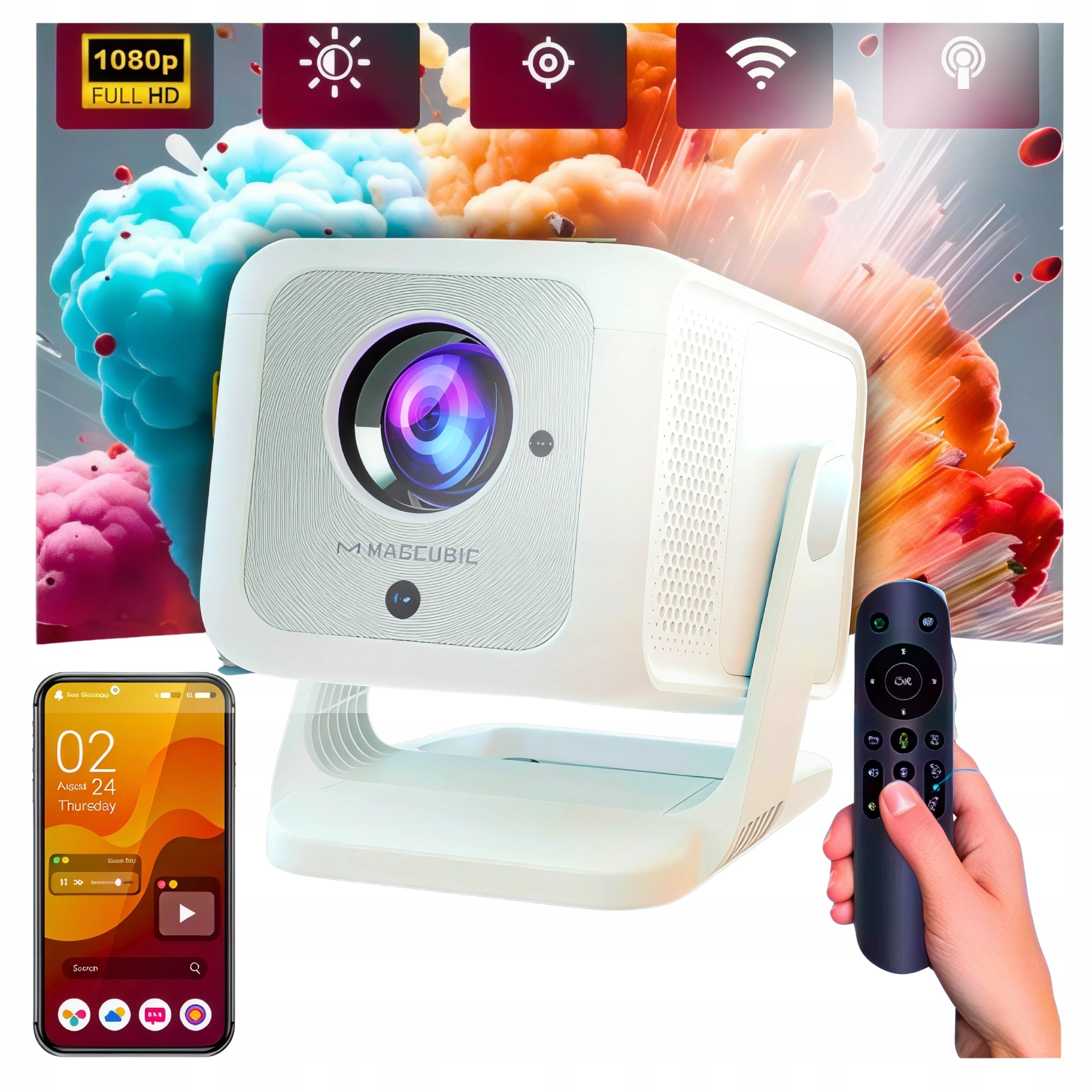 PROJECTOR PORTABLE ROTARY HY310XMAGCUBIC SMART+micro-cloths