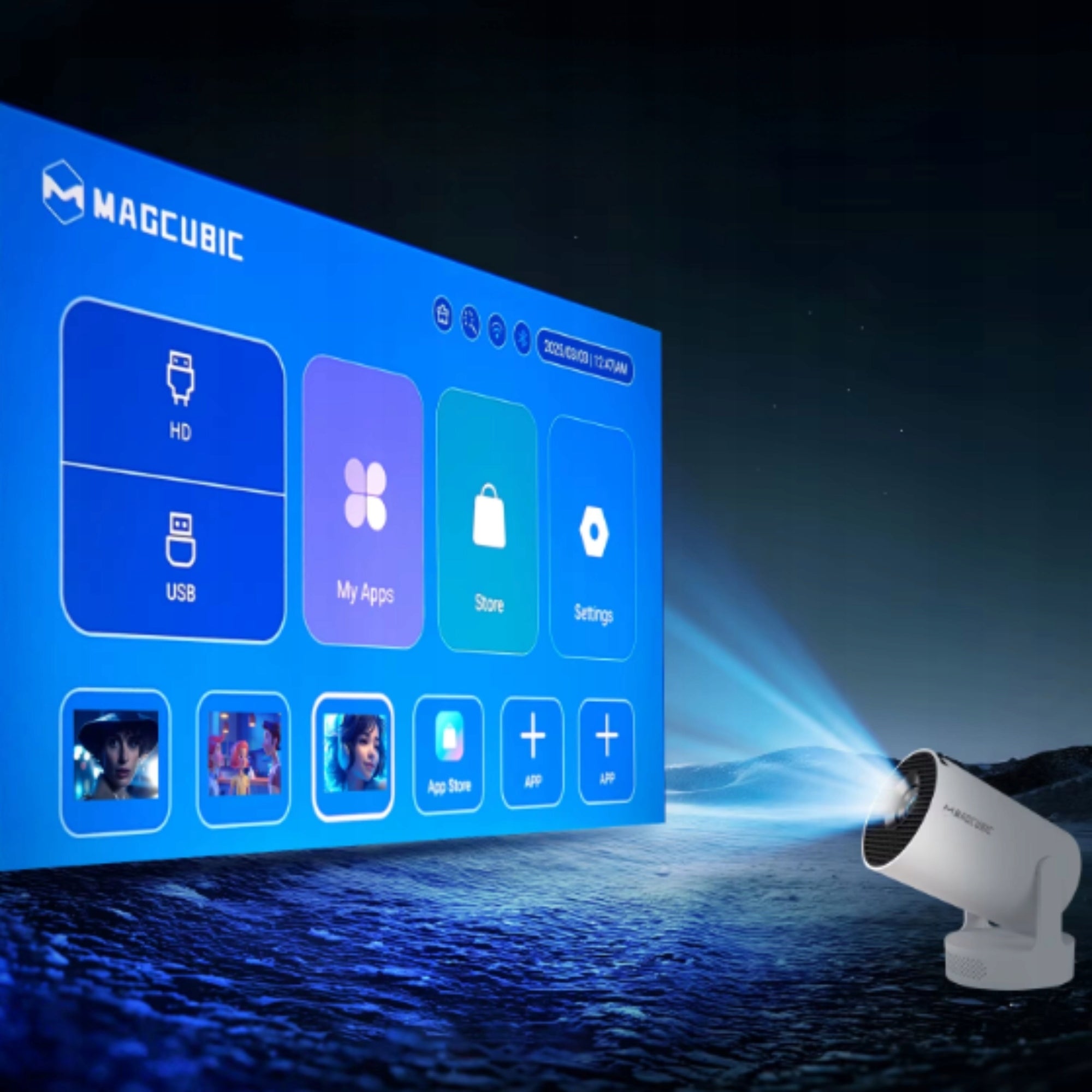 PROJECTOR ROTARY PROJECTOR PORTABLE WiFi LED HY300PRO+PLUS FOR GIFT Manufacturer code obrotowy projekotr rzutnik