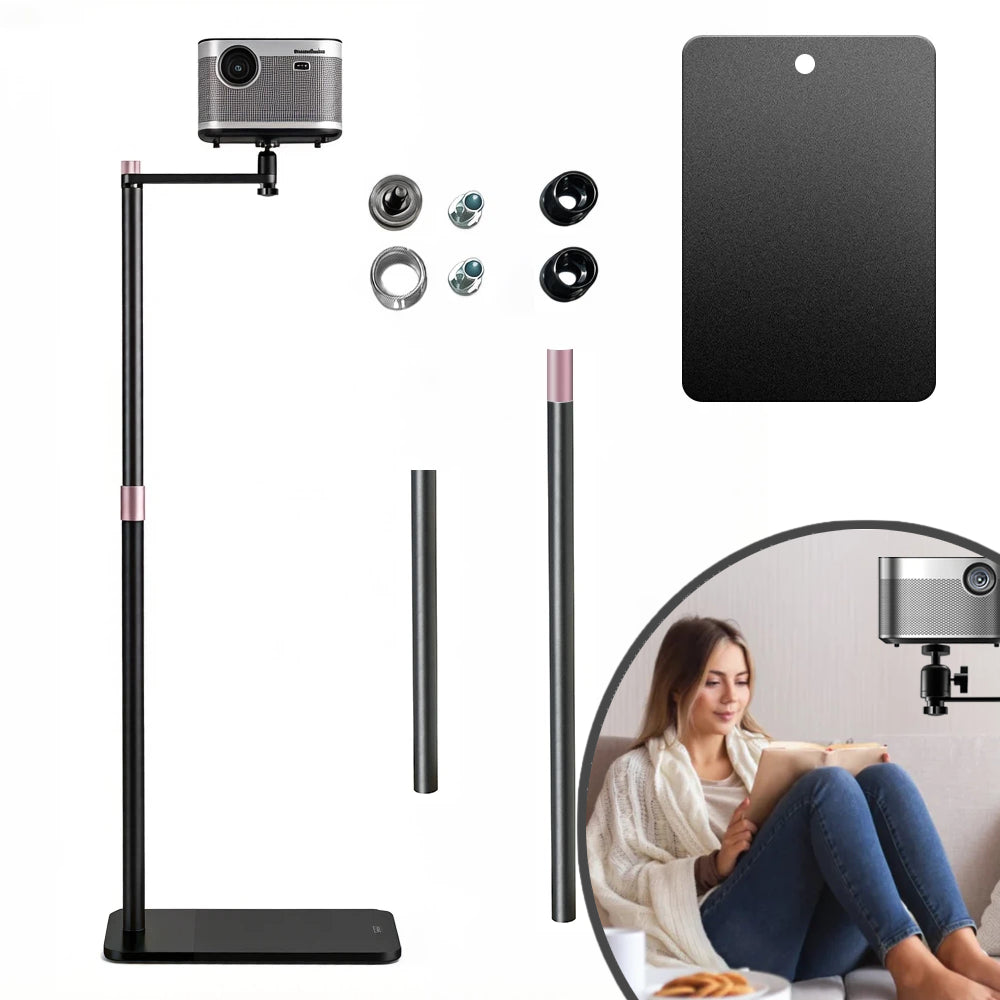 PROJECTOR STAND WITH HEIGHT ADJUSTMENT 90.5-135CM ROTATION DURABLE BLACK