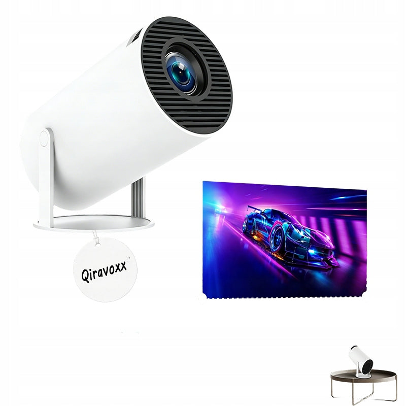 PROJECTOR TV 4K WIFI FULL HD PORTABLE SMART SPEAKER Manufacturer code Qiravoxx0436
