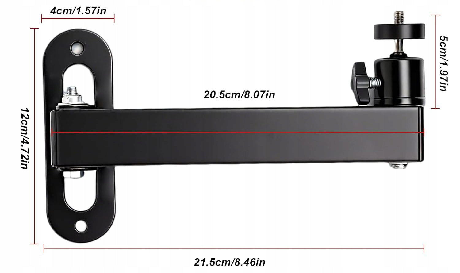 PROJECTOR WALL MOUNT ADJUSTABLE 360 METAL STAND 1/4 INCH Packaging status original