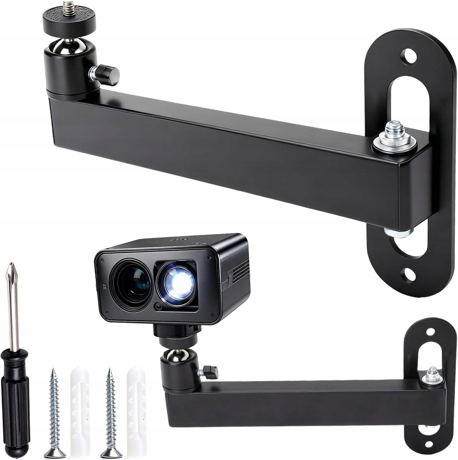 PROJECTOR WALL MOUNT ADJUSTABLE 360 METAL STAND 1/4 INCH