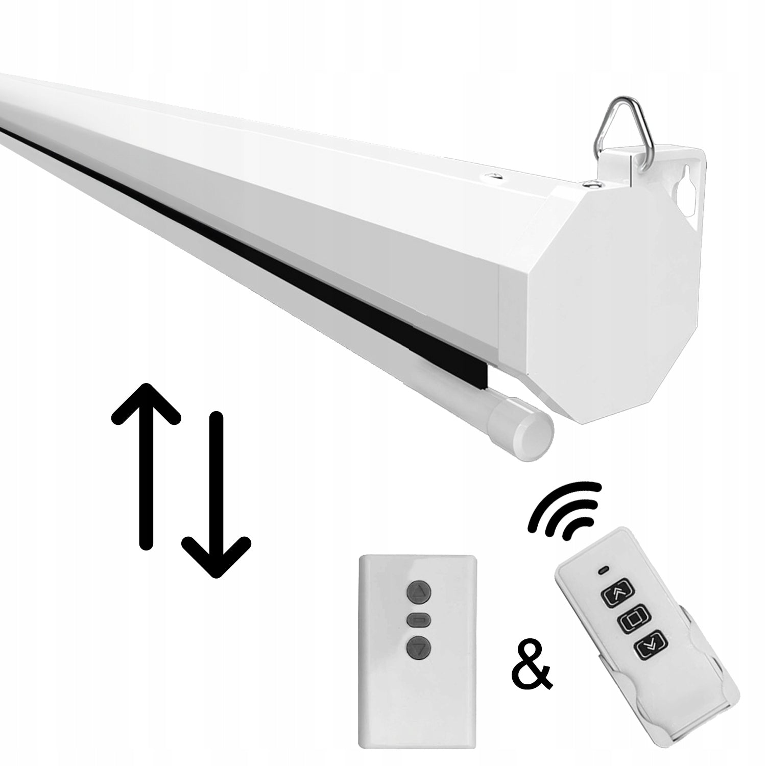 PROJECTOR WALL PROJECTION SCREEN ELECTRIC AUTOMATIC REMOTE CONTROL 100 INCH Packaging status original