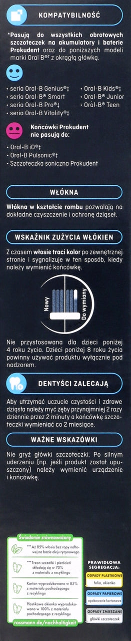 PROKUDENT CLASSIC REPLACEMENT TIPS FOR ELECTRIC TOOTHBRUSH 3 PCS Manufacturer code 4068134013750
