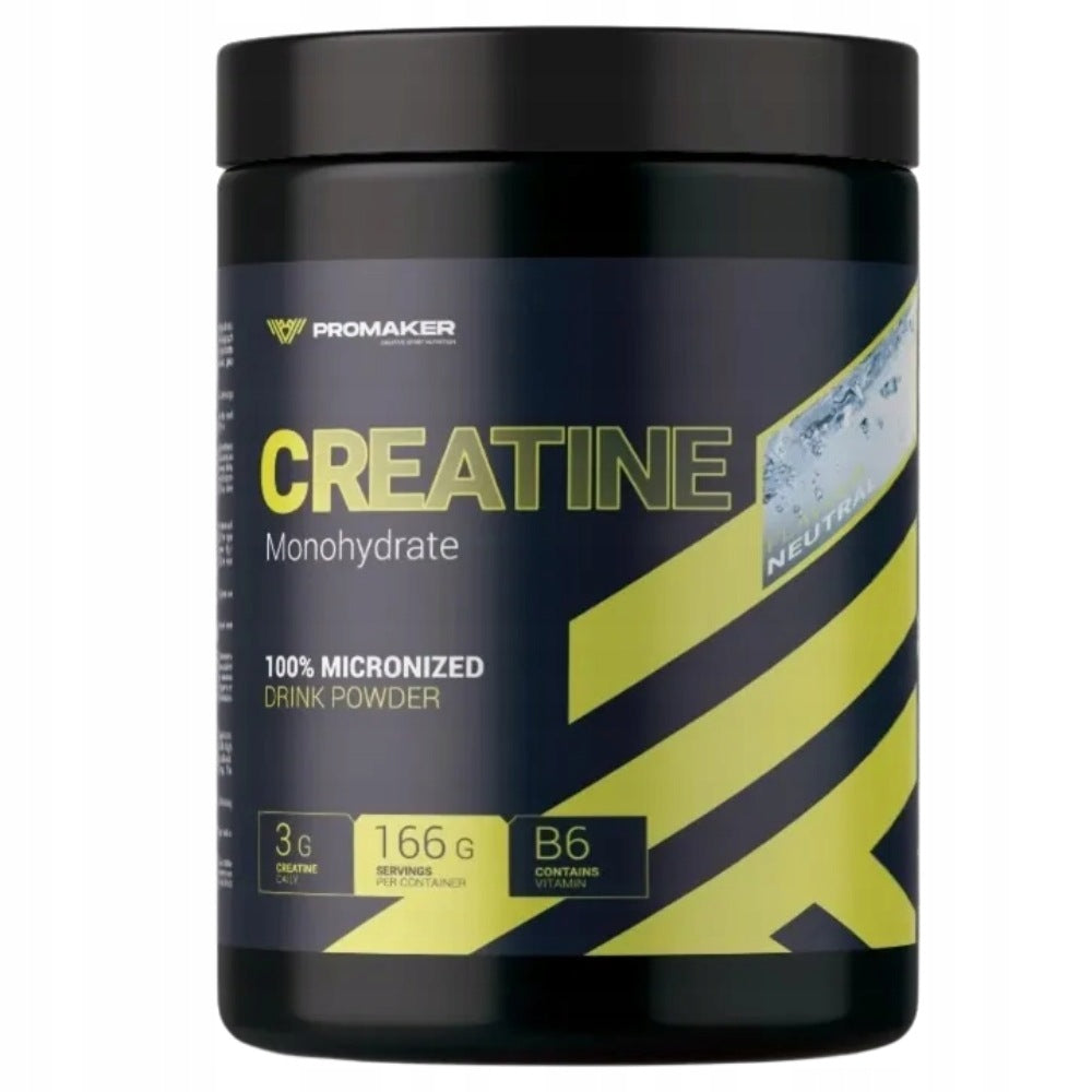 PROMAKER CREATINE + B6 500 g CREATINE MONOHYDRATE VITAMIN B6 MASS DEVELOPMENT Expiration date at least six months from the date of purchase