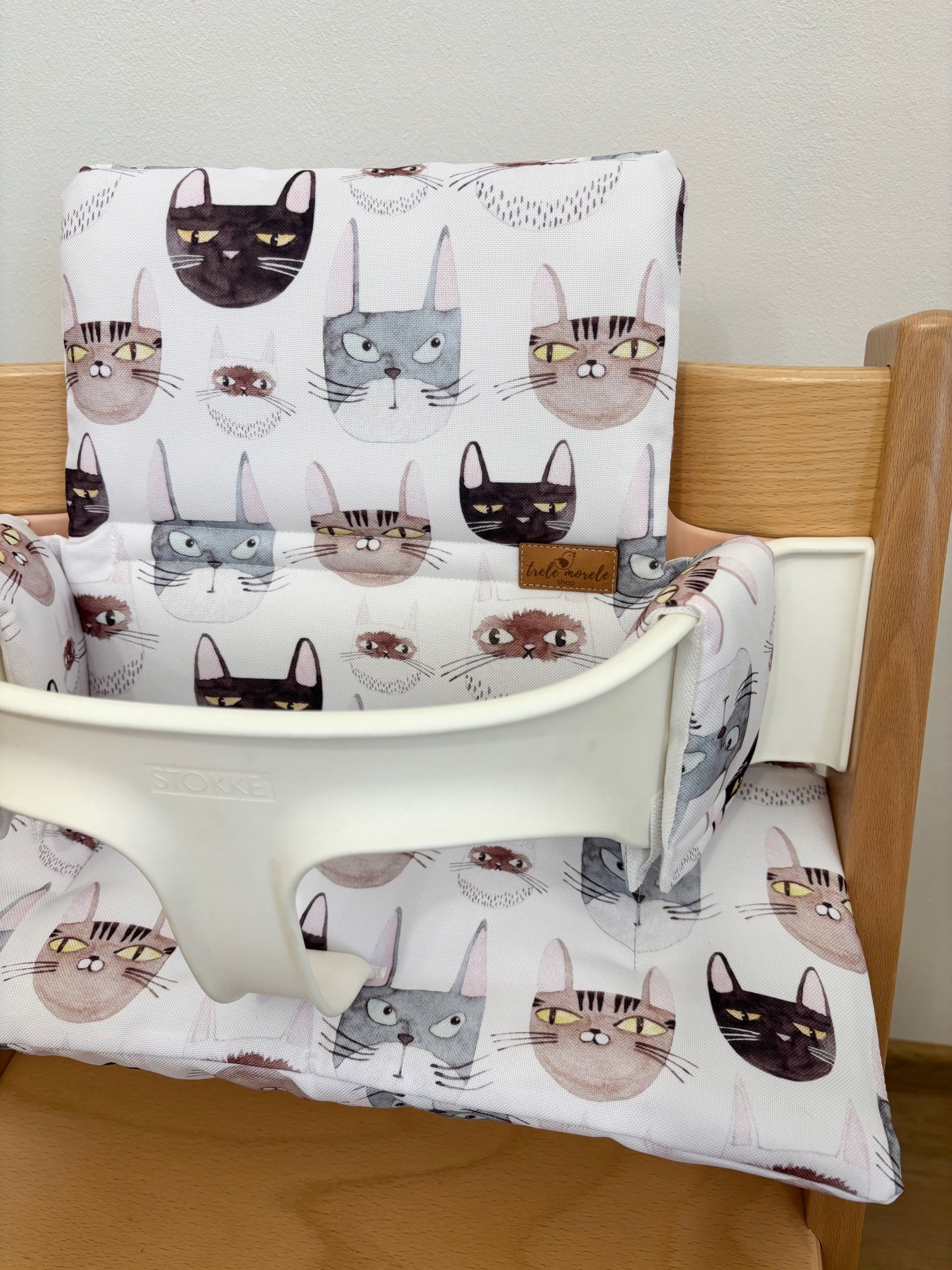 PROMOTION waterproof pillows for Stokke Tripp Trapp 2in1 cats white