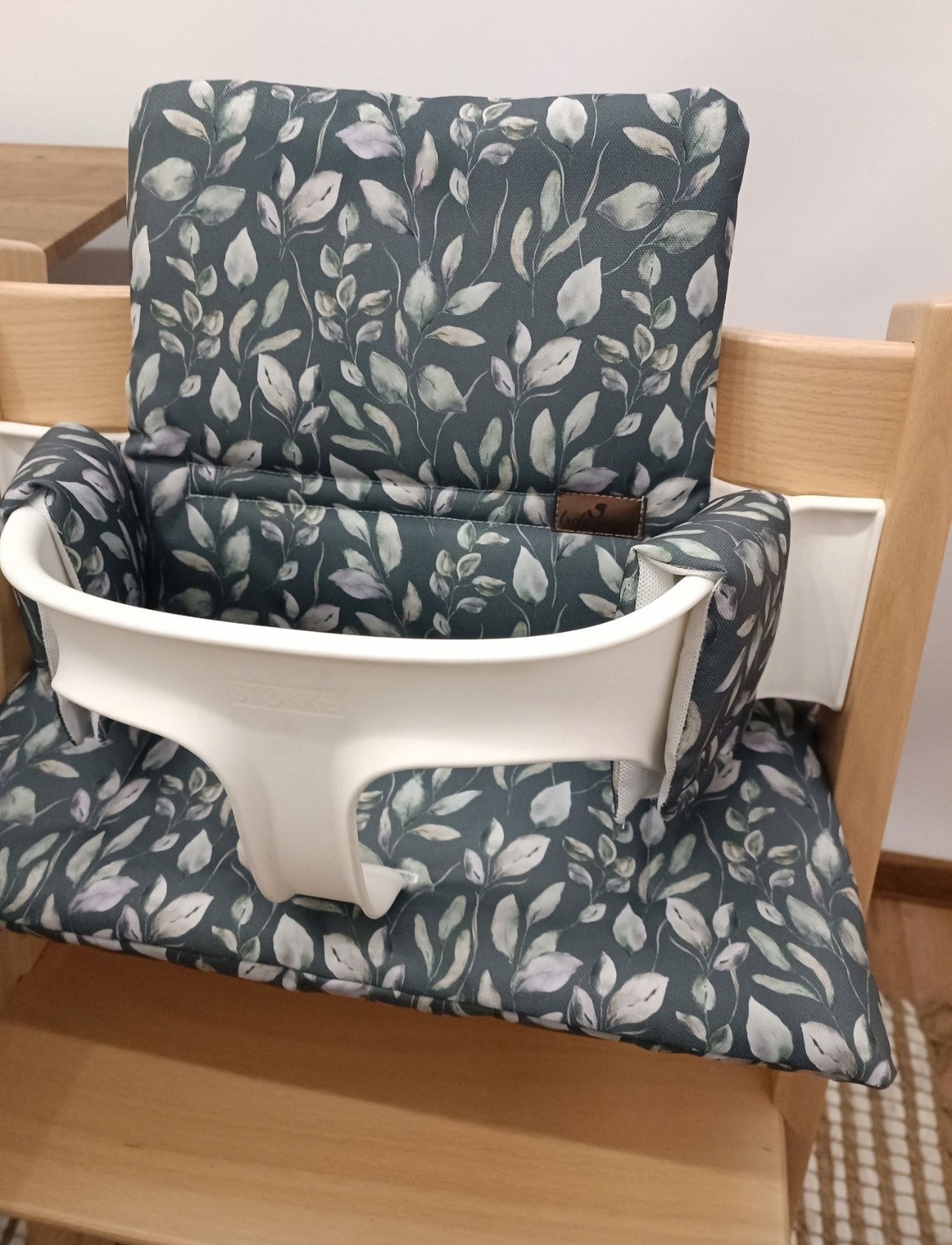 PROMOTION waterproof pillows for Stokke Tripp Trapp 2in1 grey-green leaves
