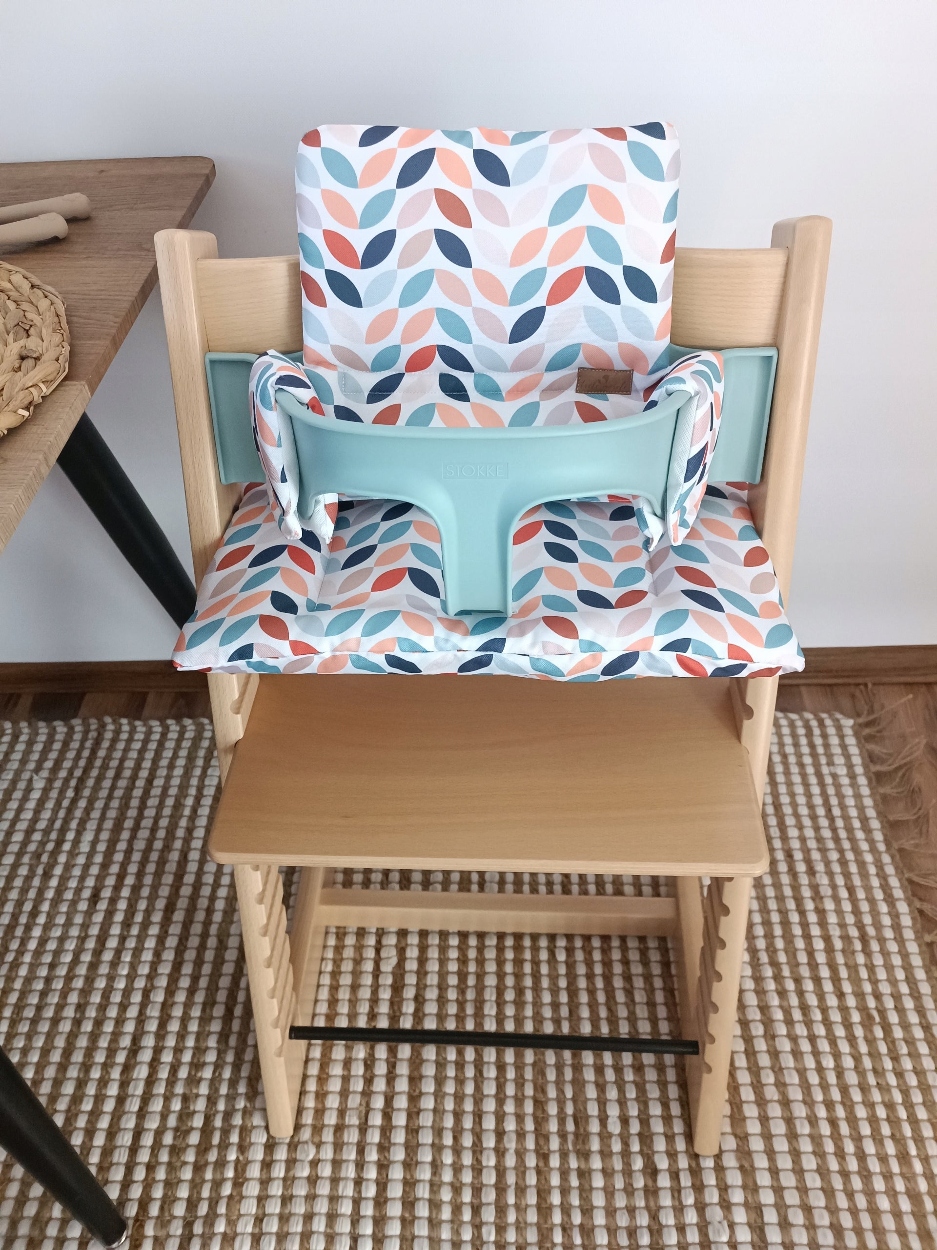 PROMOTION waterproof pillows for Stokke Tripp Trapp 2in1 leaves retro white Brand no brand