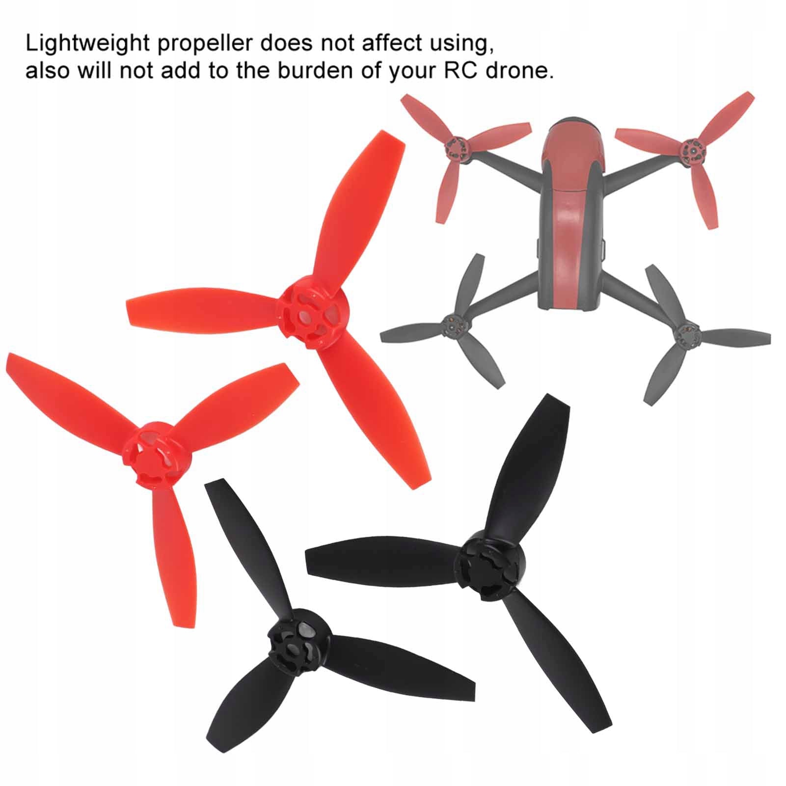 PROPELLERS FOR BEBOP 2 DRONE - AKCESORIA FOR DRONES RED BLACK Batteries included no