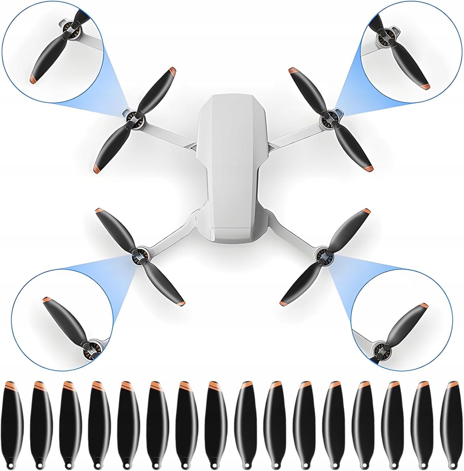 PROPELLERS FOR DRONE DJI (MAVIC) MINI 2 / SE / 2 SE - 2X SET OF 16 PIECES EAN (GTIN) 6978394274199