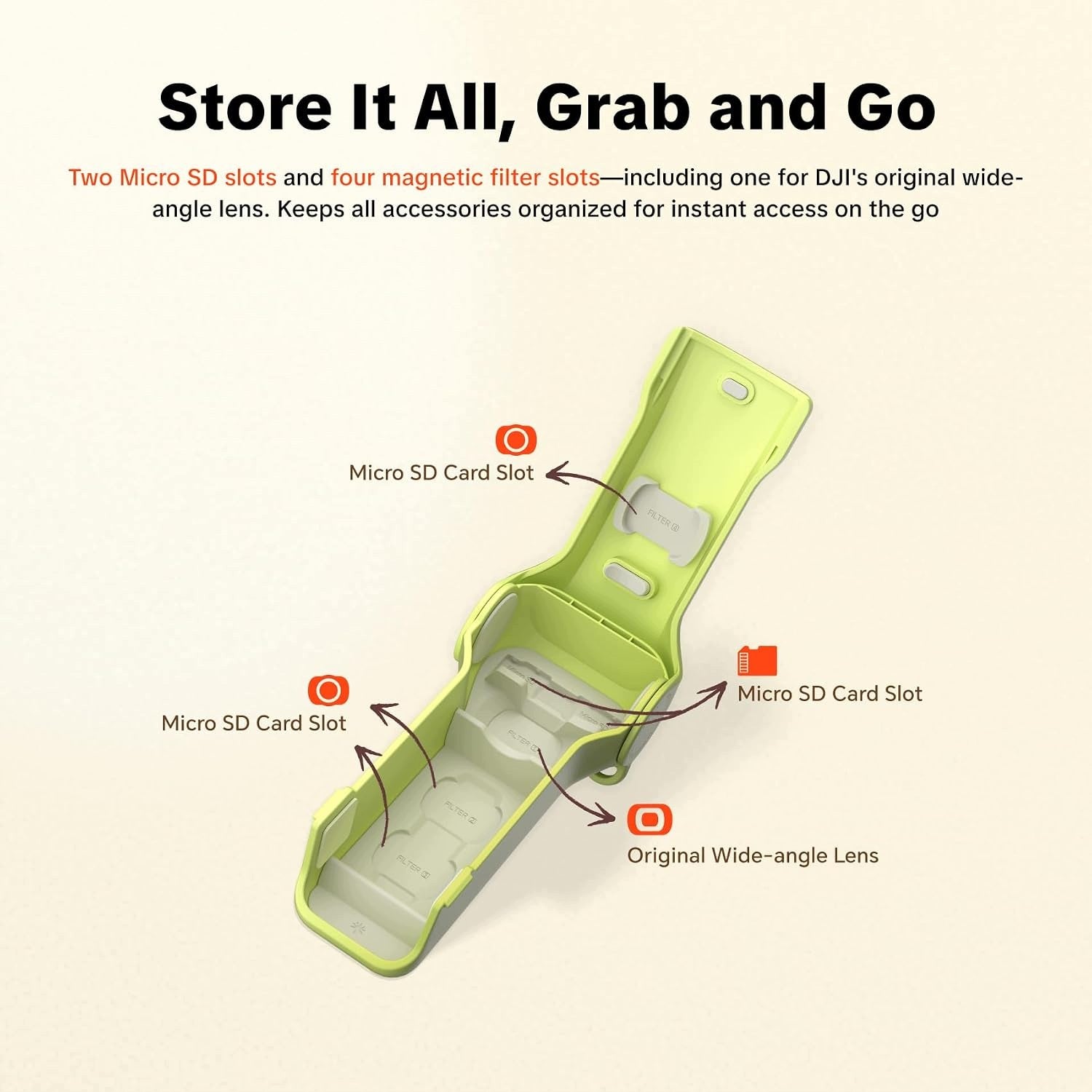 PROTECTIVE CASE FOR OSMO POCKET 3/4 XTRA MUSE GREEN GIMBAL Model PGYTECH Etui Ochronne do DJI Osmo Pocket 3/Pocket