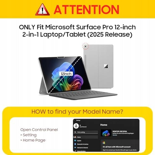 PROTECTIVE CASE MICROSOFT SURFACE PRO 12 INCHES 2025 TPU for home gift Manufacturer code SWC5908807066135