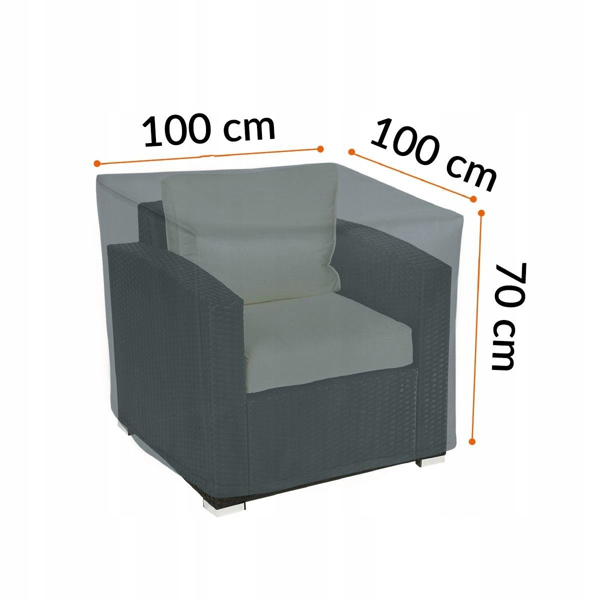 PROTECTIVE COVER FOR GARDEN CHAIR Garden Furniture Waterproof 100x100x70 Manufacturer Focus Garden