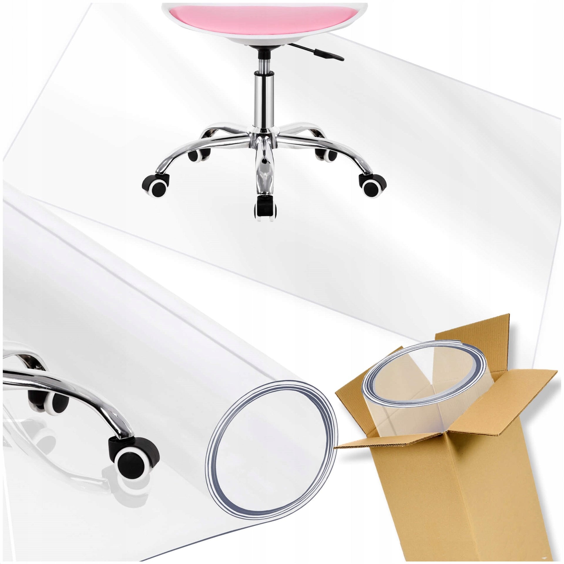 PROTECTIVE DESK MAT TABLE TOP FLOOR UNDER ARMCHAIR 140x100 TRANSPARENT Packaging status original