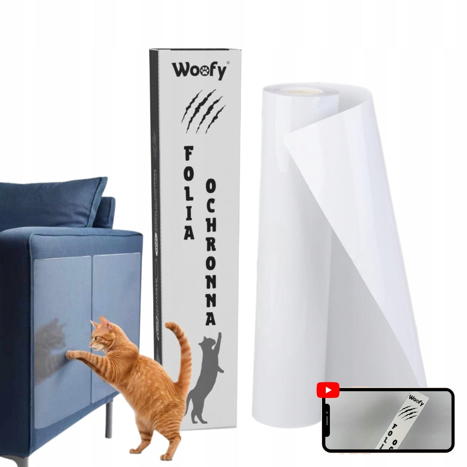 PROTECTIVE FILM AGAINST SCRATCHING ON FURNITURE THICK SELF-ADHESIVE 300x45cm