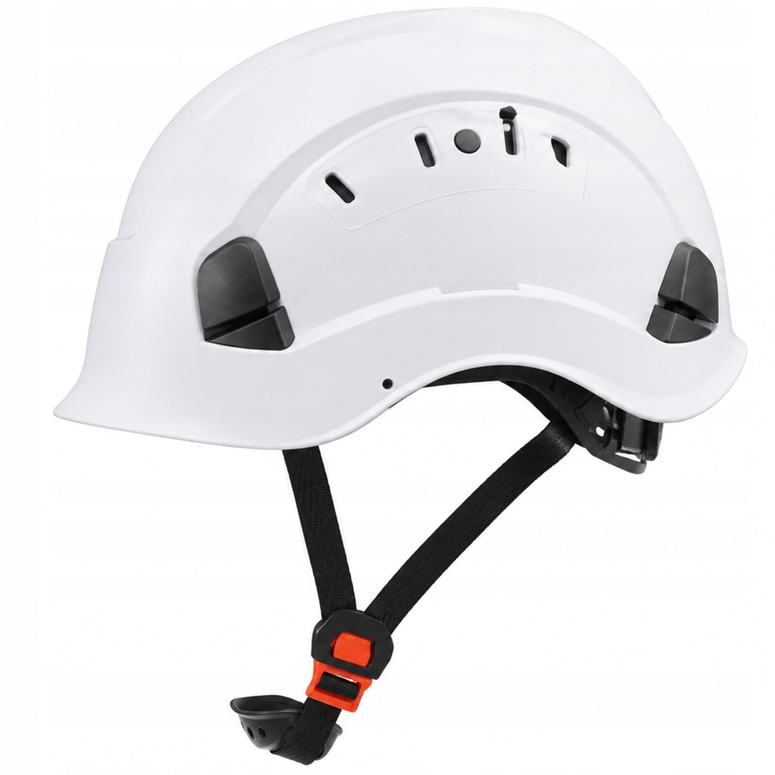 PROTECTIVE HELMET Construction Industrial Helmet ABS White 4-Point Ventilation Manufacturer code Kask budowlany hełm ochronny roboczy biały