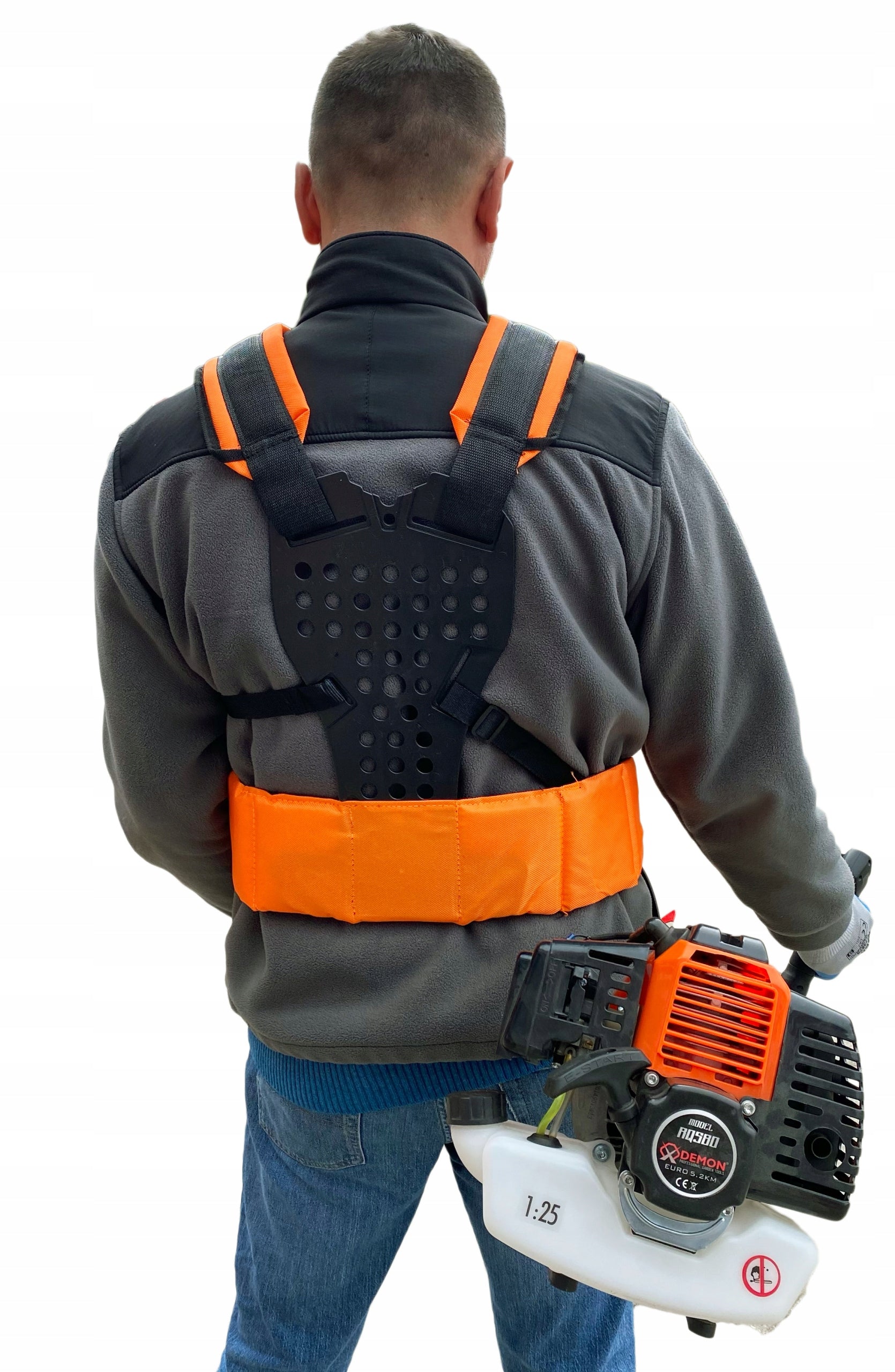 PROTECTIVE MASK EAR CUPS PROFESSIONAL SUSPENDERS FOR COMBUSTION MOWER Type harness for scythe