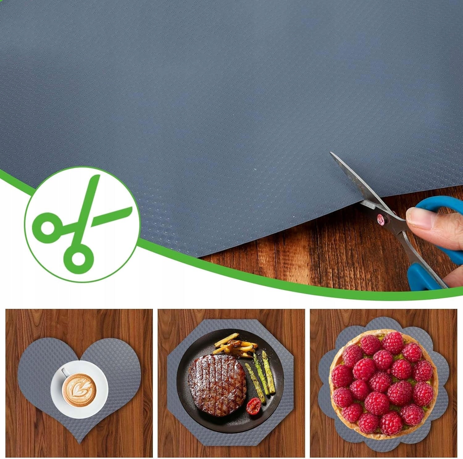 PROTECTIVE MAT FOR CABINET DRAWERS GREY NON-SLIP STAIN RESISTANT 500x50 cm Brand Lova Nest