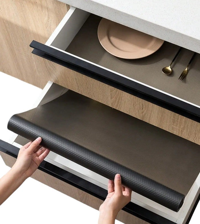 PROTECTIVE MAT FOUNDATION FOR REFRIGERATOR CABINETS DRAWERS 150x45 CM BLACK