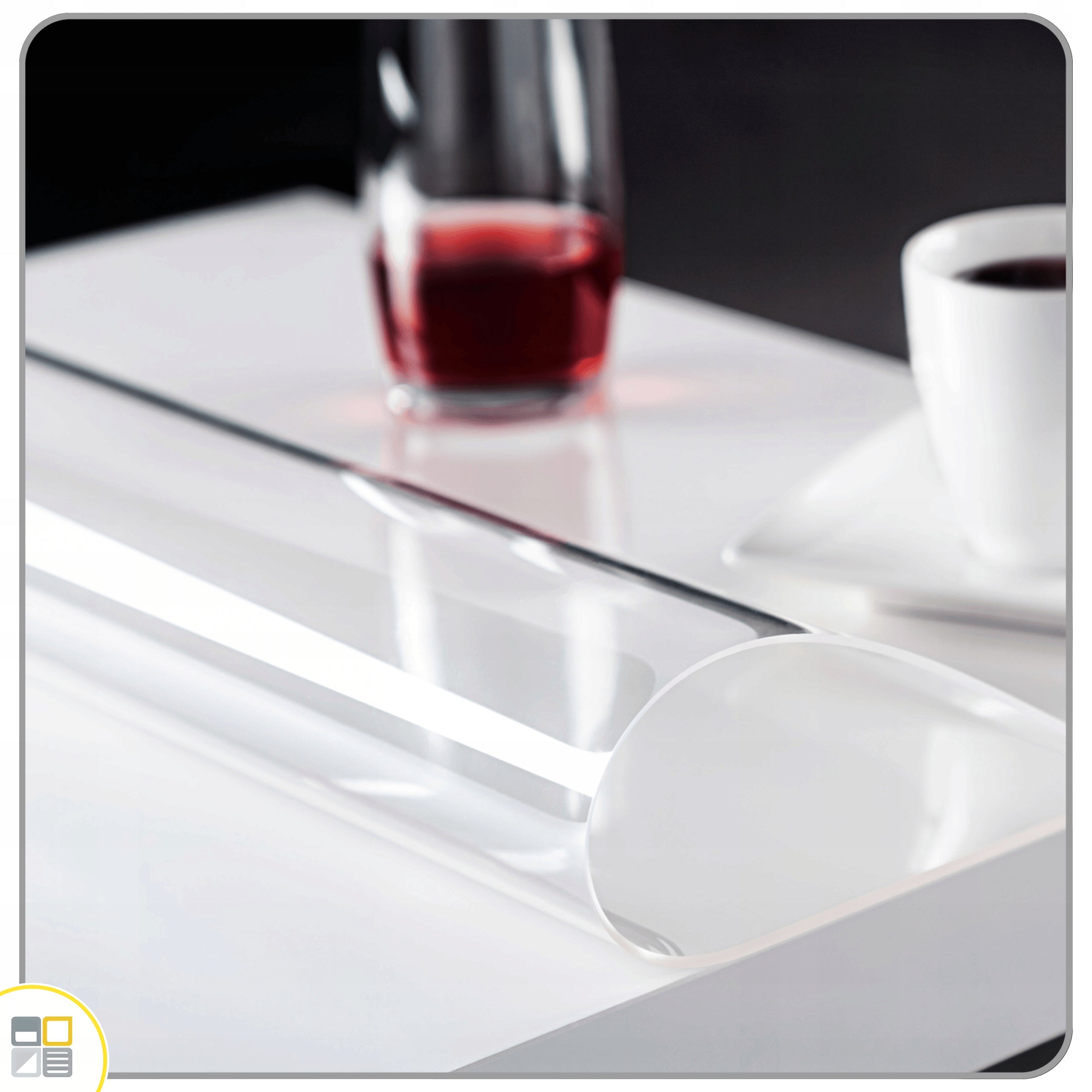 PROTECTIVE MAT PAD TABLE TOP 2mm 110cm ROUND Product height 110 cm