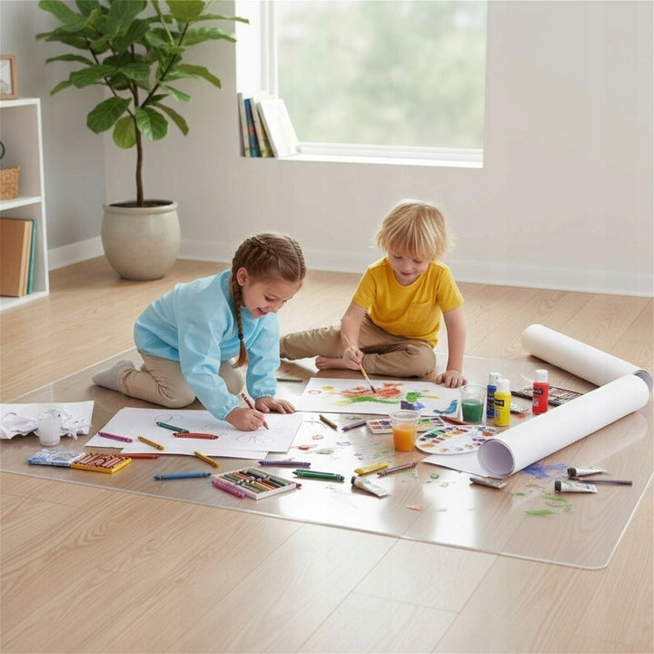 PROTECTIVE MAT TABLE PAD FOR ARMCHAIR 125x155 POLYCARBONATE 1mm not PVC For floor