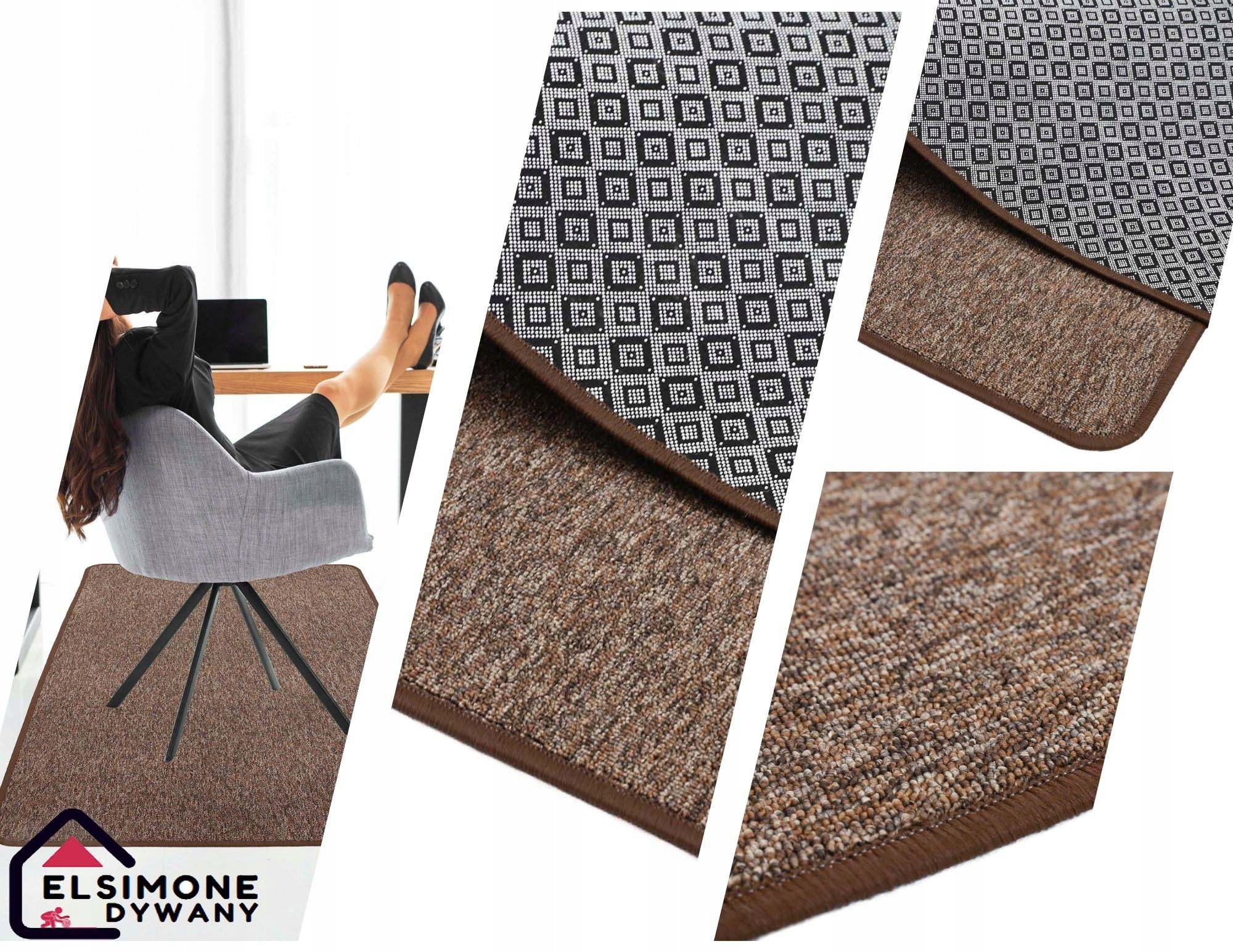 PROTECTIVE MAT UNDER CHAIR ANTI-SLIP RUG 120X120 CM ELSIMONE Product height 120 cm