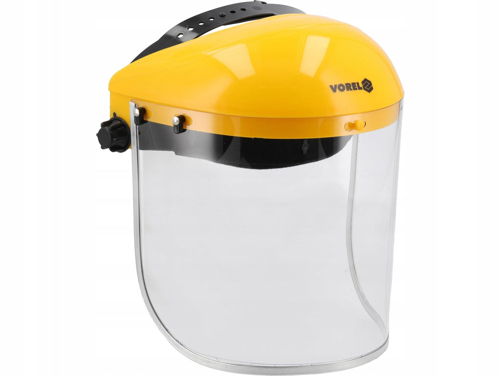 PROTECTIVE VISOR FACE SHIELD HEALTH AND SAFETY ADJUSTABLE WITH HEADER 395x200mm VOREL Manufacturer code 74471