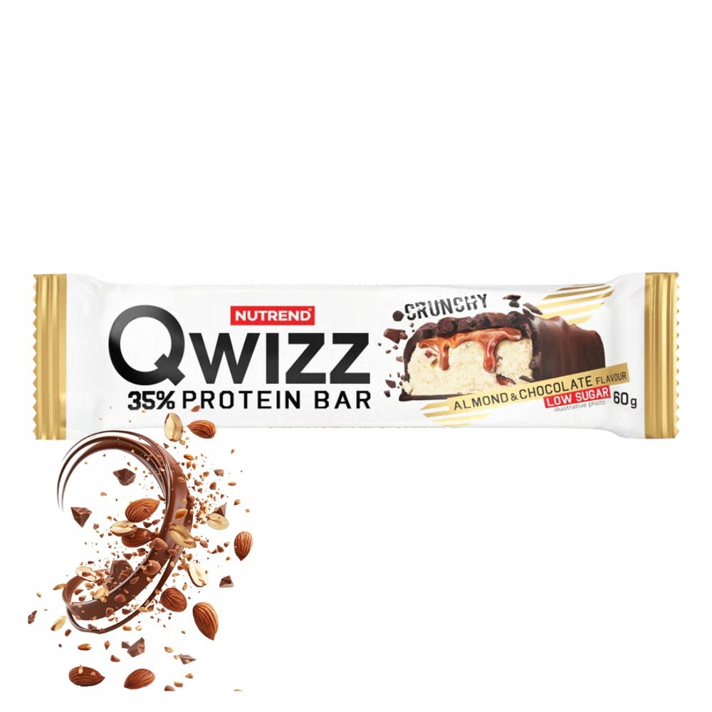 PROTEIN BAR 35% QWIZZ PROTEIN BAR 60g PROTEIN FIBER CARBOHYDRATE STRENGTH