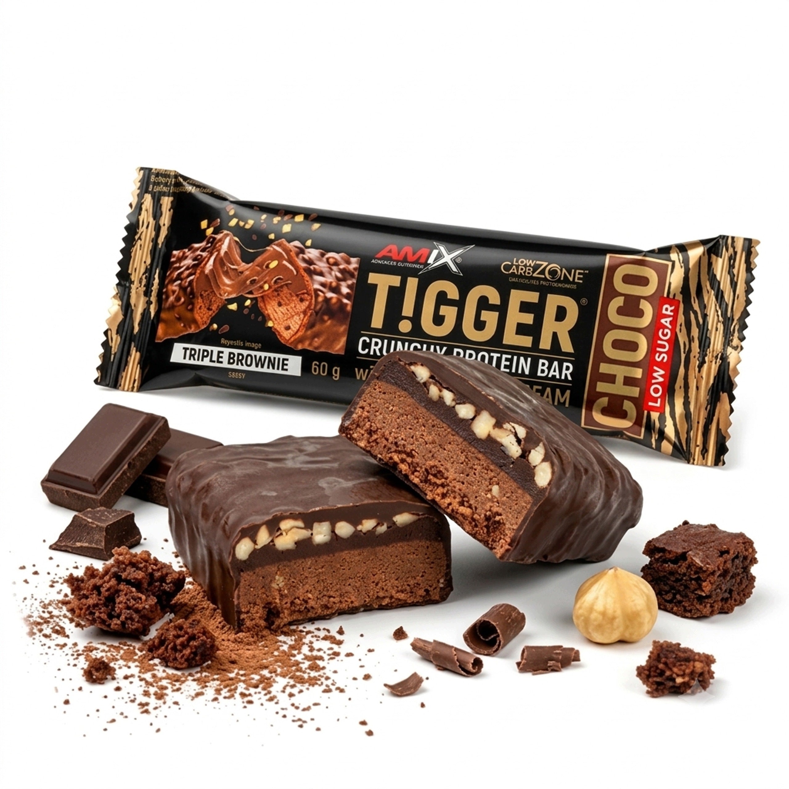 PROTEIN BAR CHOCOLATE BROWNIE without sugar for diabetic Packaging status original