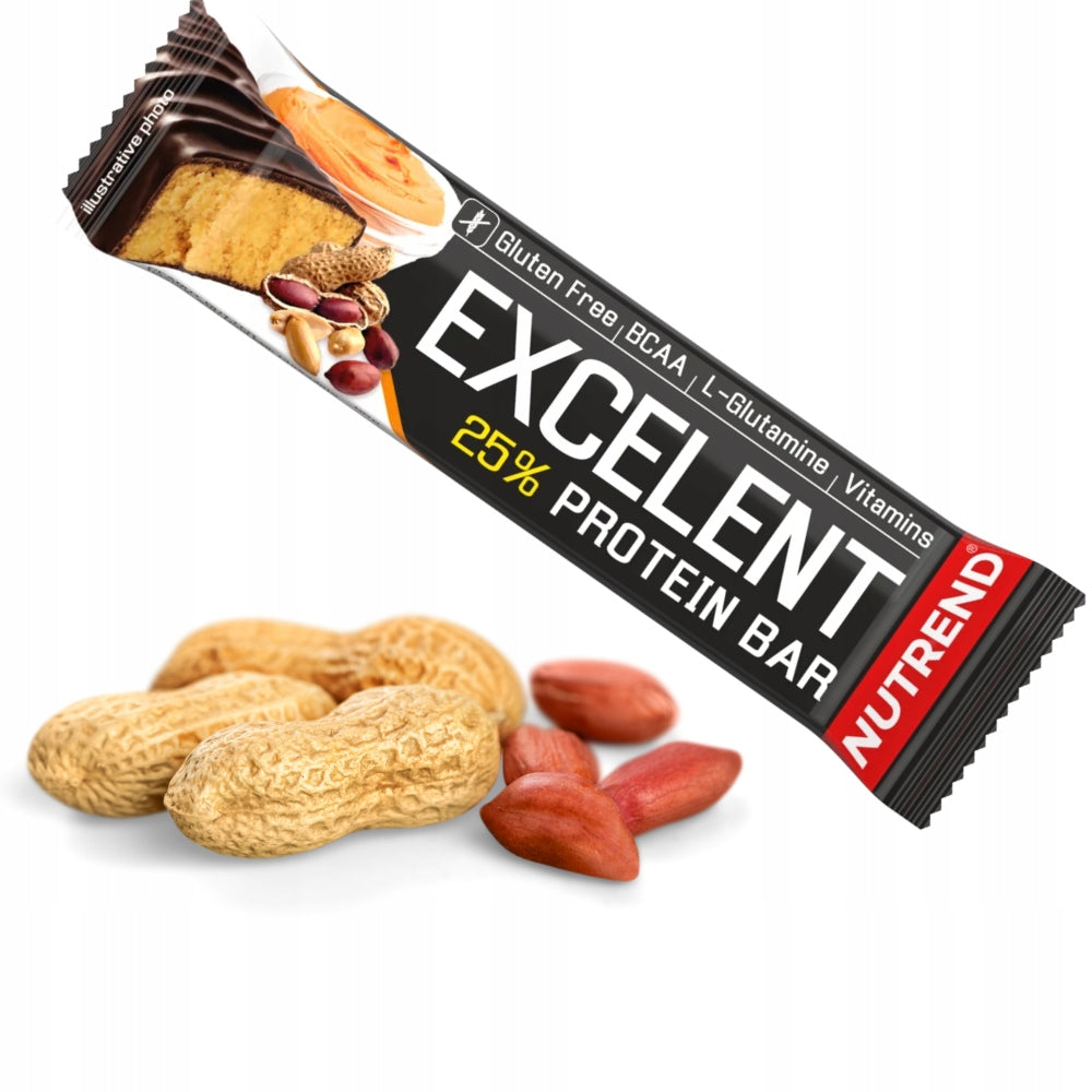 PROTEIN BAR NUTREND EXCELENT PEANUT BUTTER 85 G PROTEIN SNACK Expiration date at least six months from the date of purchase