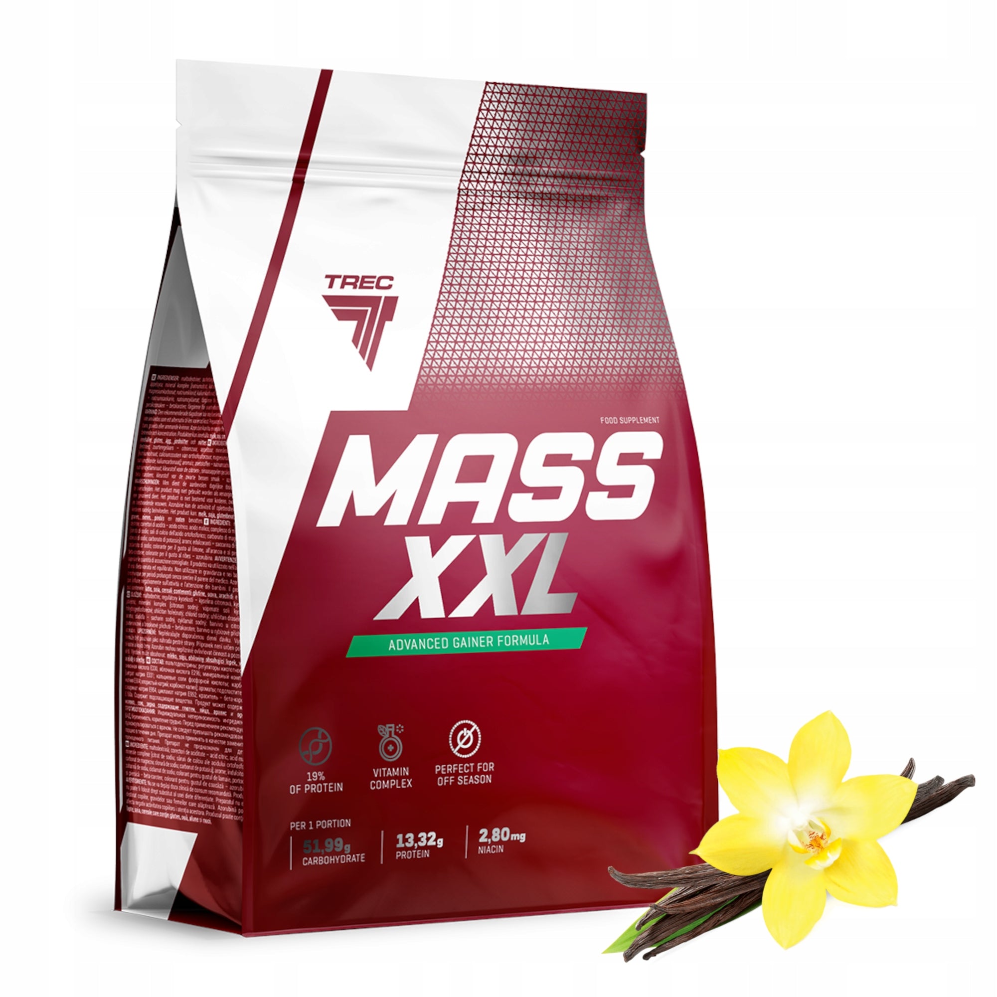 PROTEIN GAINER Trec Mass XXL 3000g Mega Mutant Mass CARBOHYDRATES LARGE 3kg