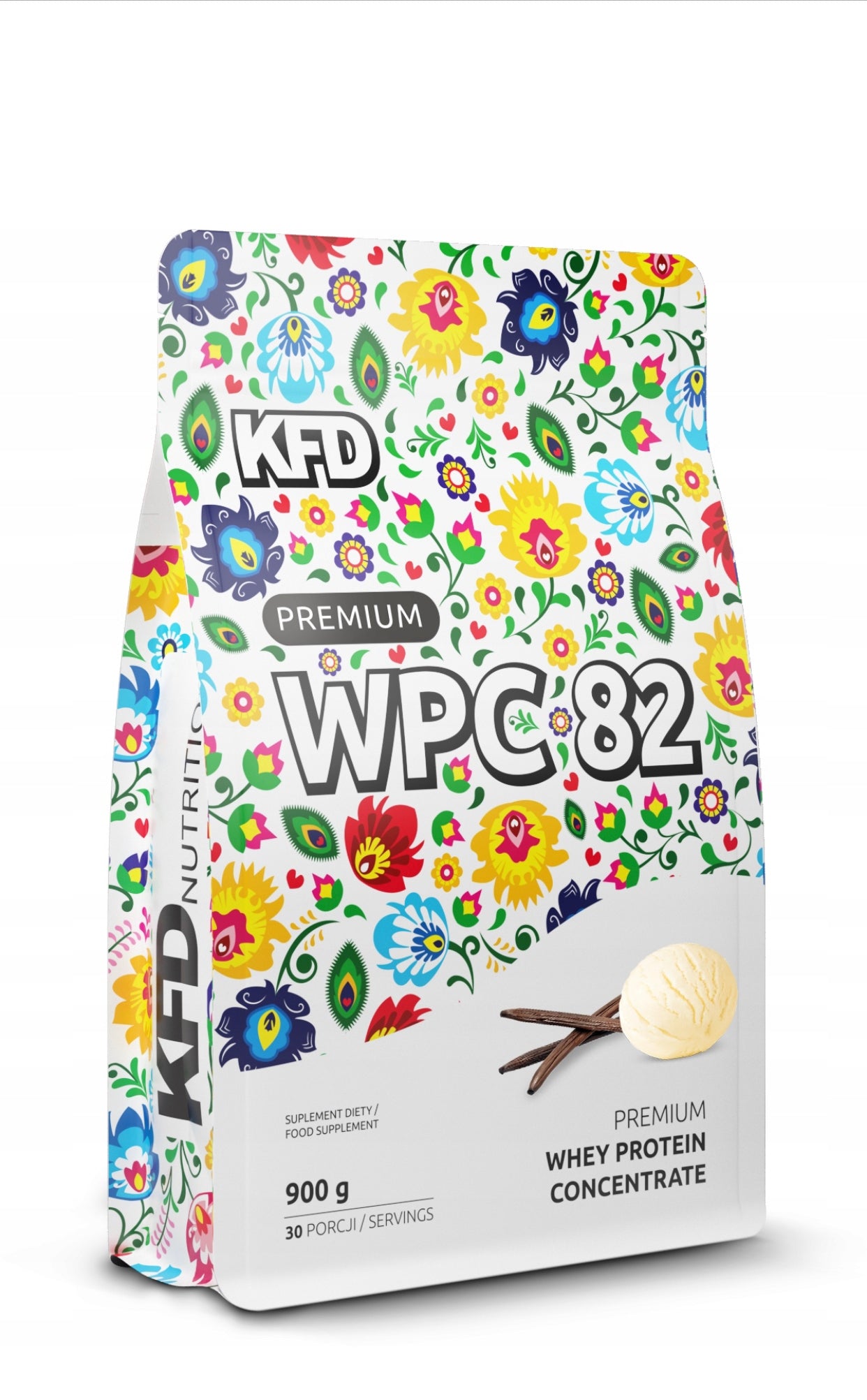 PROTEIN KFD PREMIUM WPC 82 900G VANILLA ICE CREAM FITNESS PROTEIN SUPPLEMENT Packaging status original
