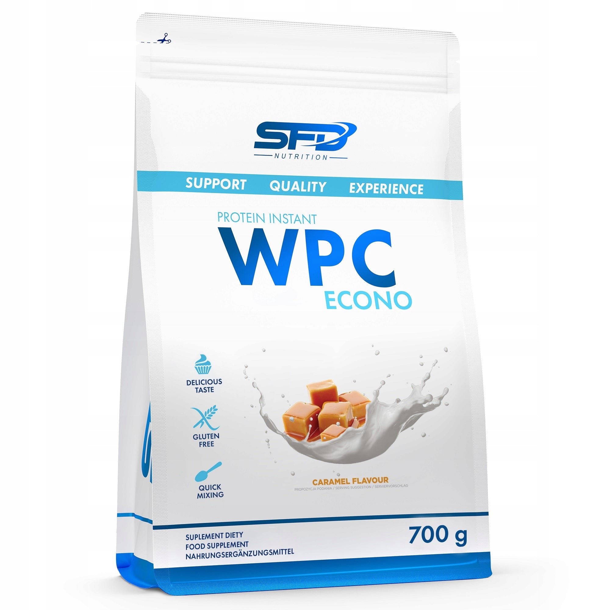 PROTEIN SFD WPC PROTEIN ECONO 700G CARAMEL WHEY MUSCLE REGENERATION MASS STRENGTH
