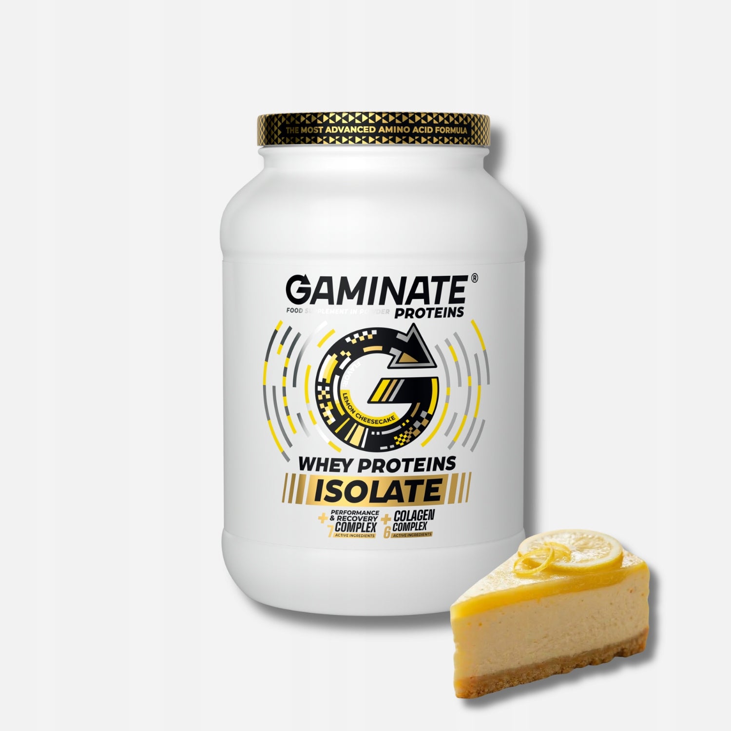 PROTEIN SUPPLEMENT ISOLATE WPI COLLAGEN RECOVERY 1KG PROTEIN GAMINATE CHEESECAKE Packaging status original