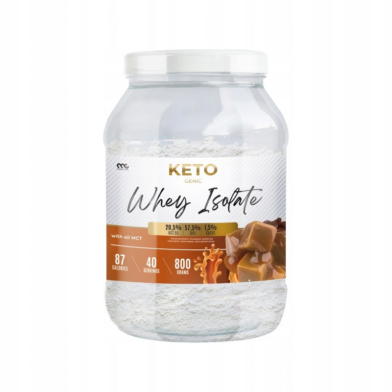 PROTEIN SUPPLEMENT KETO ISOLATE MUSCLE CLINIC KETO WHEY WPI 800 G CARAMEL Packaging status original