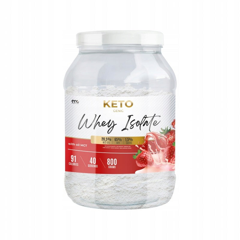 PROTEIN SUPPLEMENT KETO ISOLATE MUSCLE CLINIC KETO WHEY WPI 800 G STRAWBERRY Packaging status original