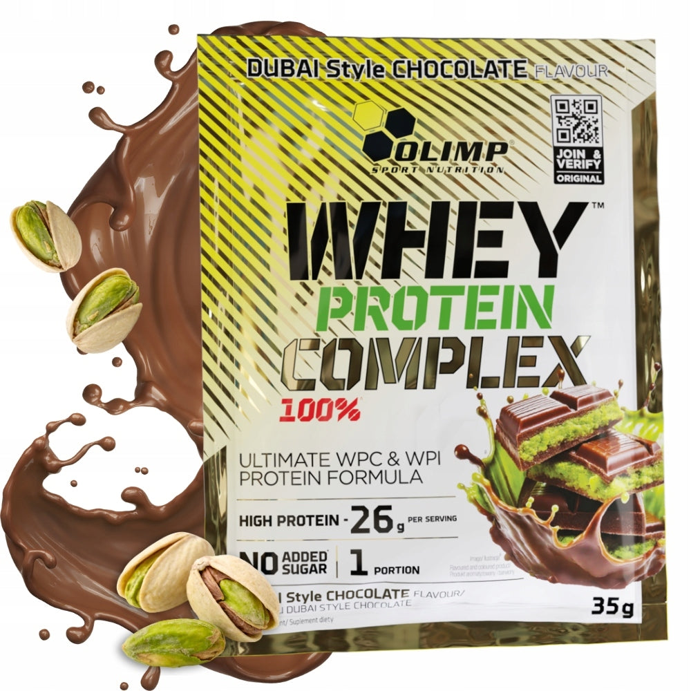 PROTEIN SUPPLEMENT Olimp WPC 100% one serving 35g DUBAI CHOCOLATE