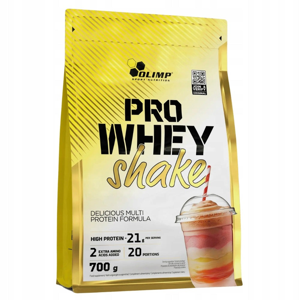 PROTEIN SUPPLEMENT Protein OLIMP PRO WHEY SHAKE 700g STRAWBERRY flavor Packaging status original