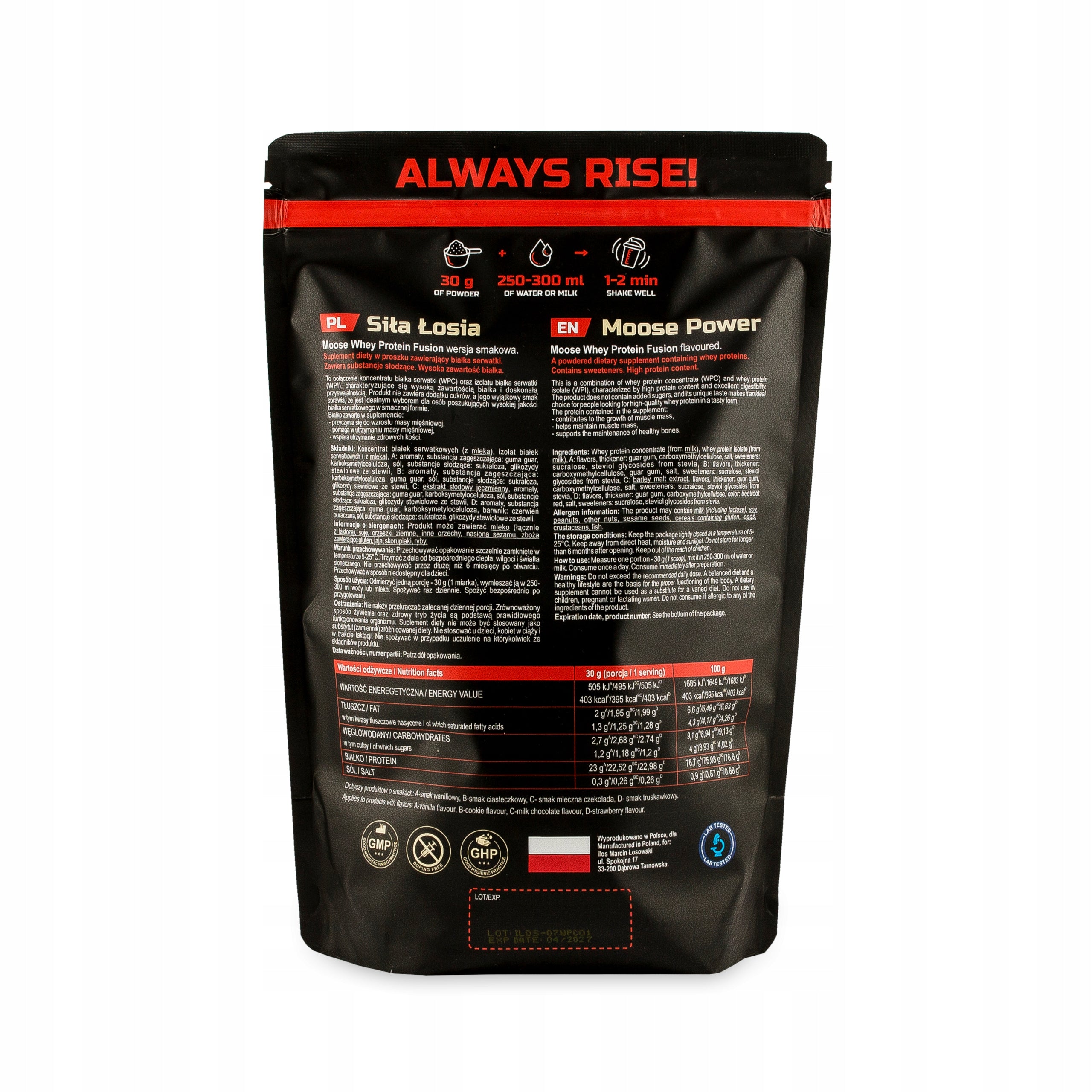 PROTEIN SUPPLEMENT WPI ISOLATE WHEY WPC CONCENTRATE 700 g chocolate ilos Packaging status original
