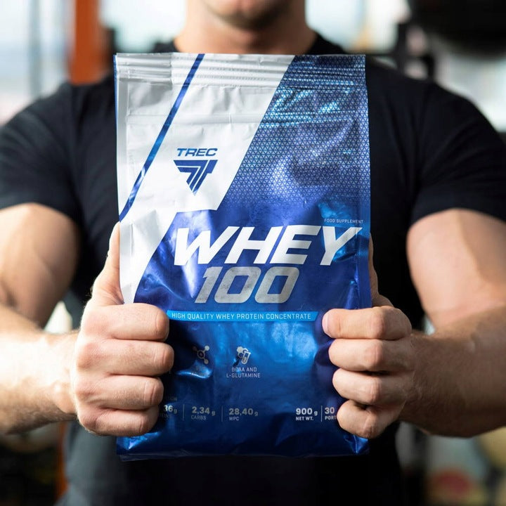 PROTEIN TREC 900g WHEY PROTEIN INCREASE IN MUSCLE MASS STRENGTH Expiration date at least six months from the date of purchase