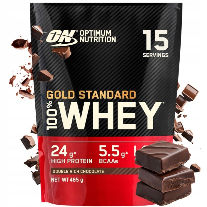 PROTEIN WHEY GOLD STANDARD 465G DOUBLE FLAVOR CHOCOLATE - OPTIMUM NUTRITION