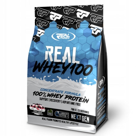 PROTEIN WPC protein supplement Real Pharm Real Whey 100 2000g VANILLA Expiration date at least six months from the date of purchase