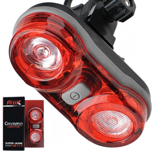 PROX GEMMA bicycle light rear batteries 2x0,5W
